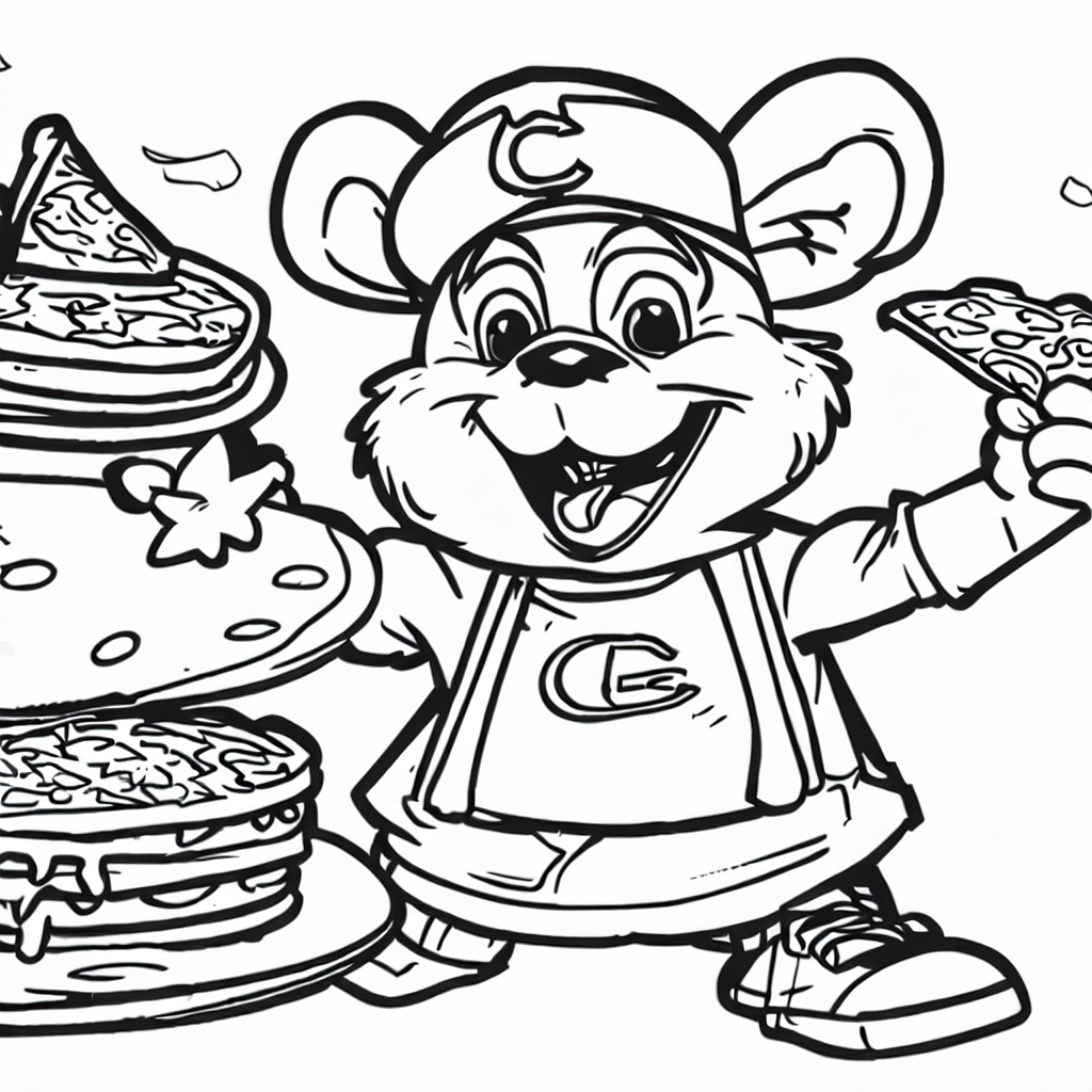 Chuck E Cheese Coloring Pages free
