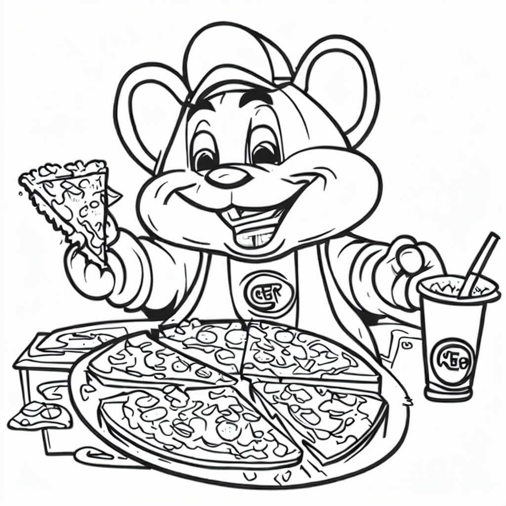 Chuck E Cheese Coloring Pages hd