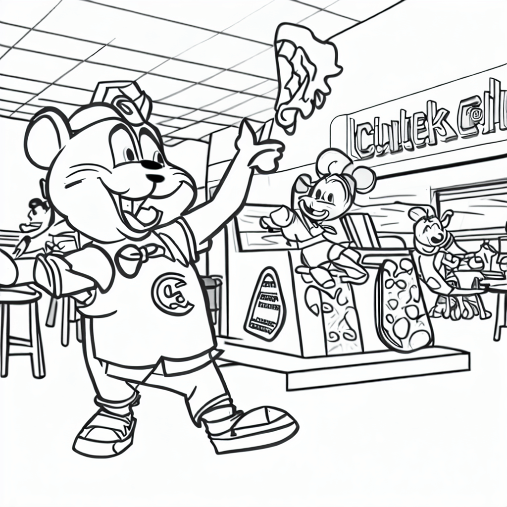 Chuck E Cheese Coloring Pages