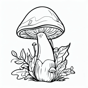 Mushroom Coloring Pages For Adults hd